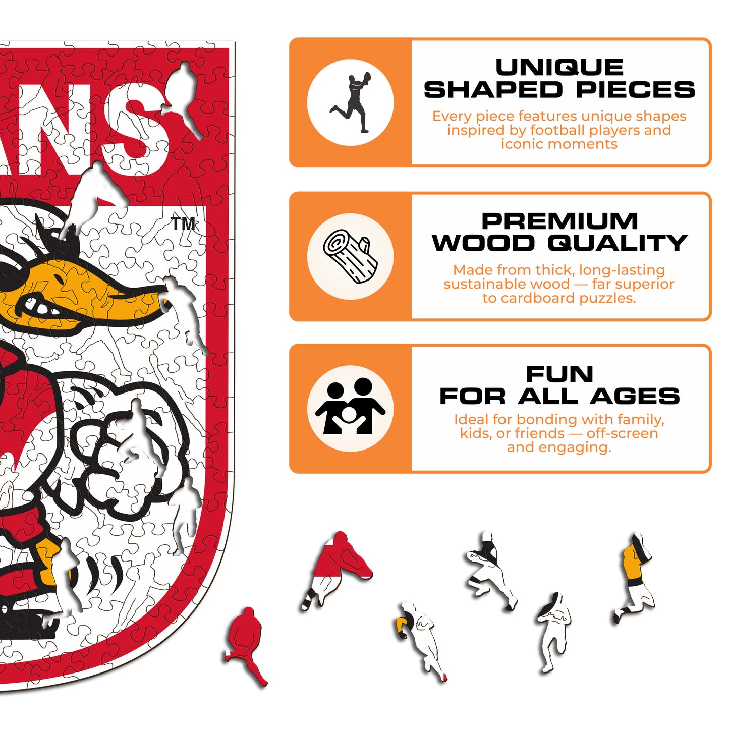 Sydney Swans Retro Mascot - Wooden Puzzle