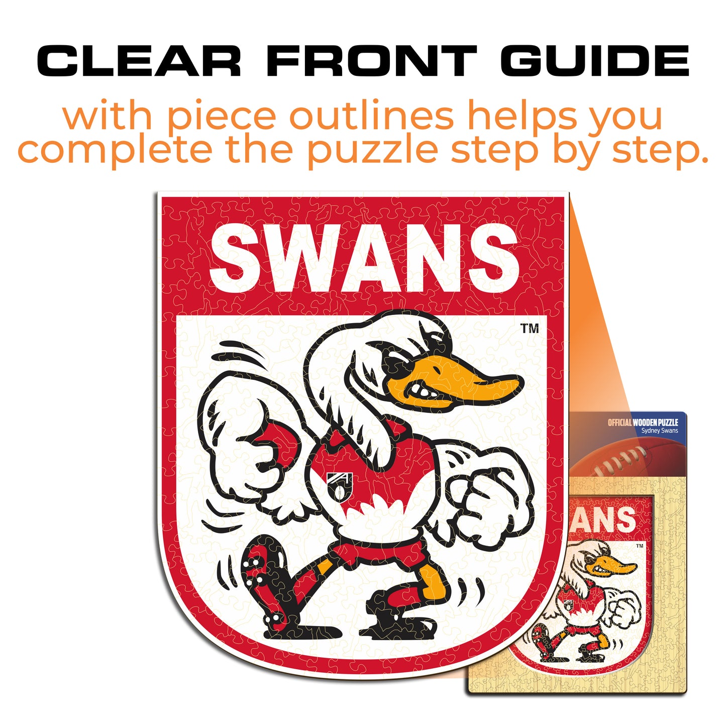 Sydney Swans Retro Mascot - Wooden Puzzle