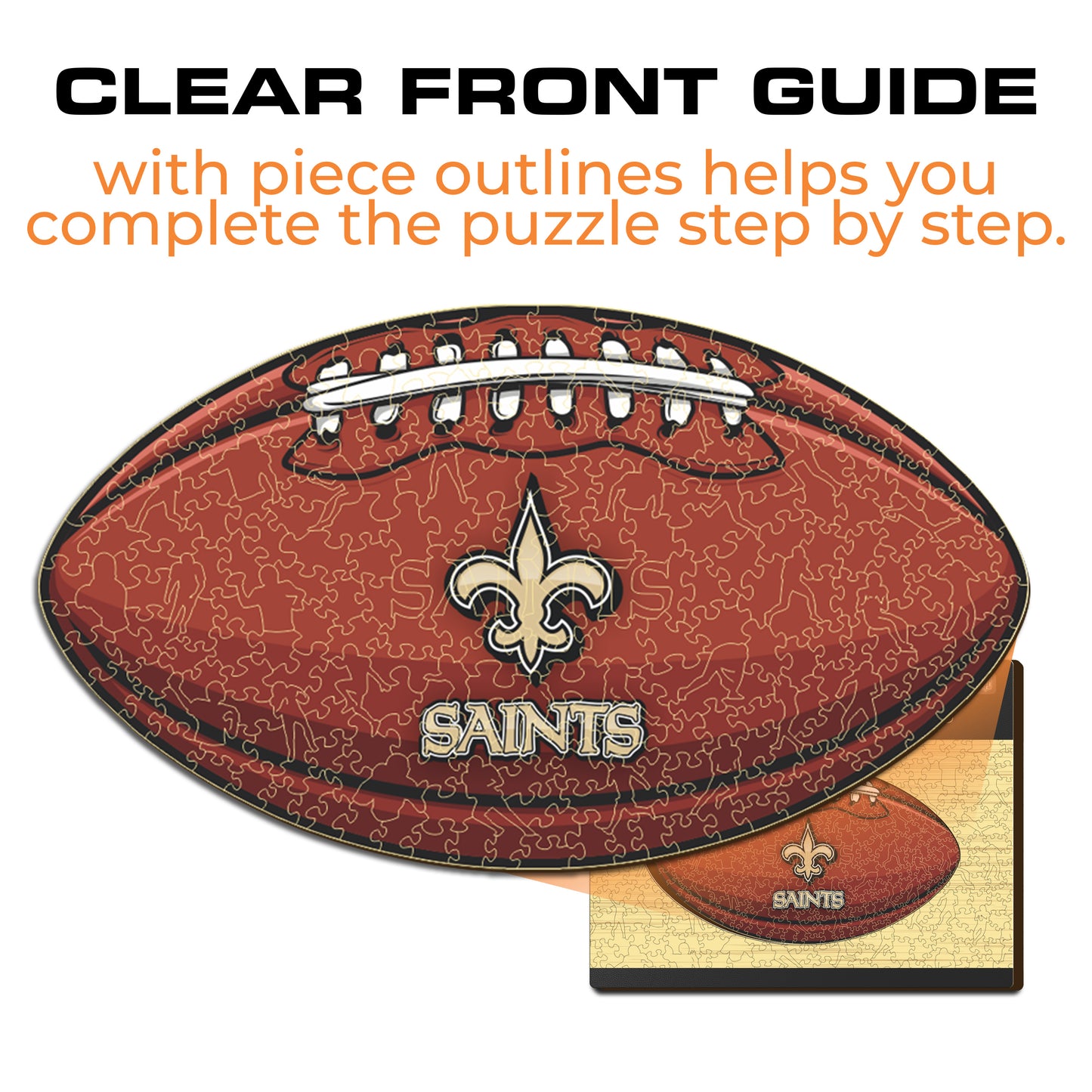 New Orleans Saints™ Futebol Americano - Quebra-cabeça de Madeira 