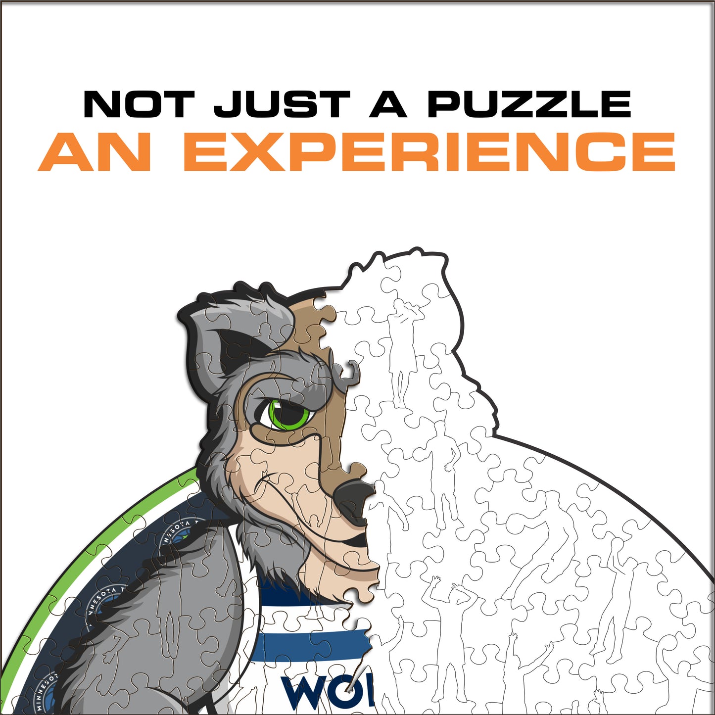 Minnesota Timberwolves™ Mascot - Wooden Puzzle