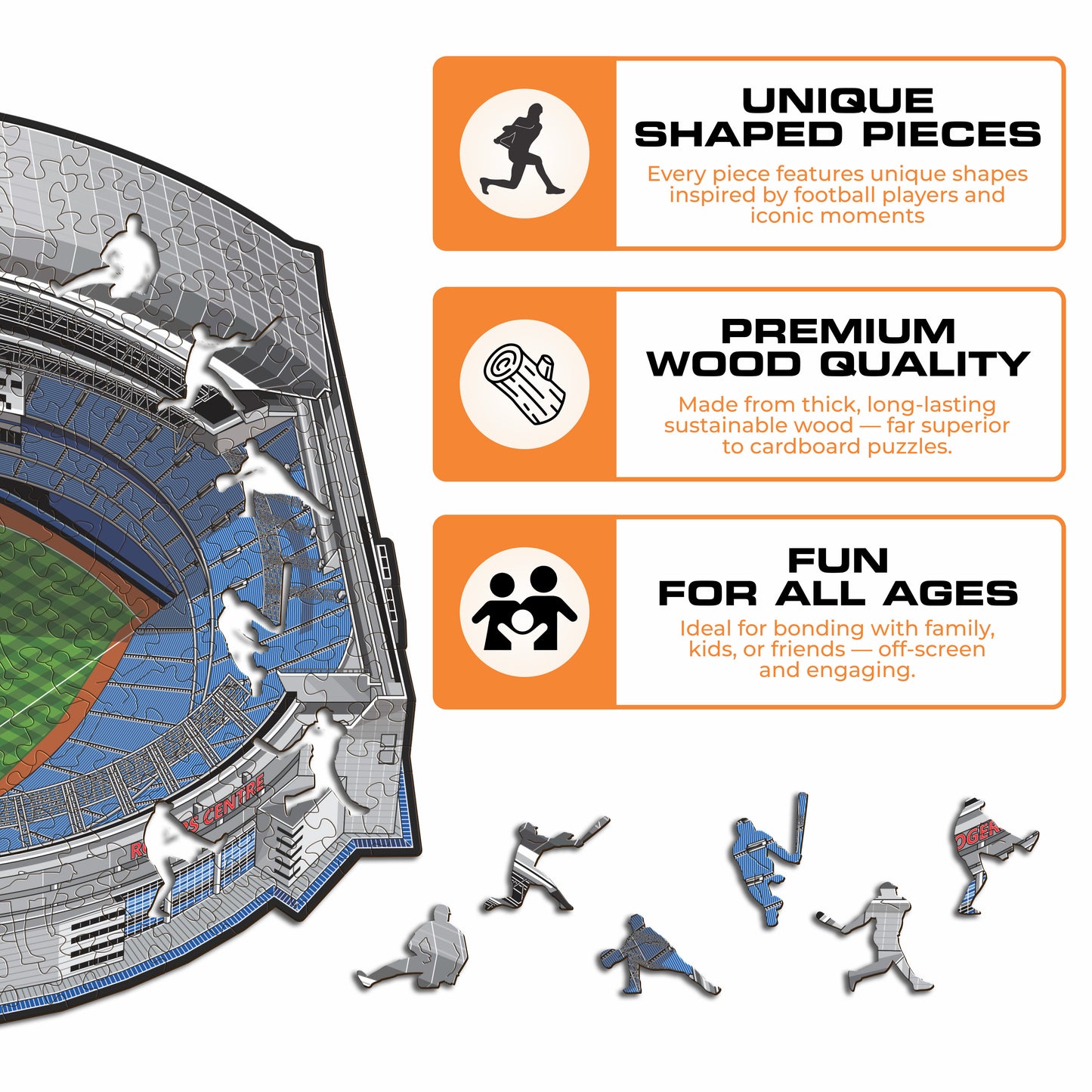 Toronto Blue Jays™ Rogers Centre Stadium - Wooden Puzzle