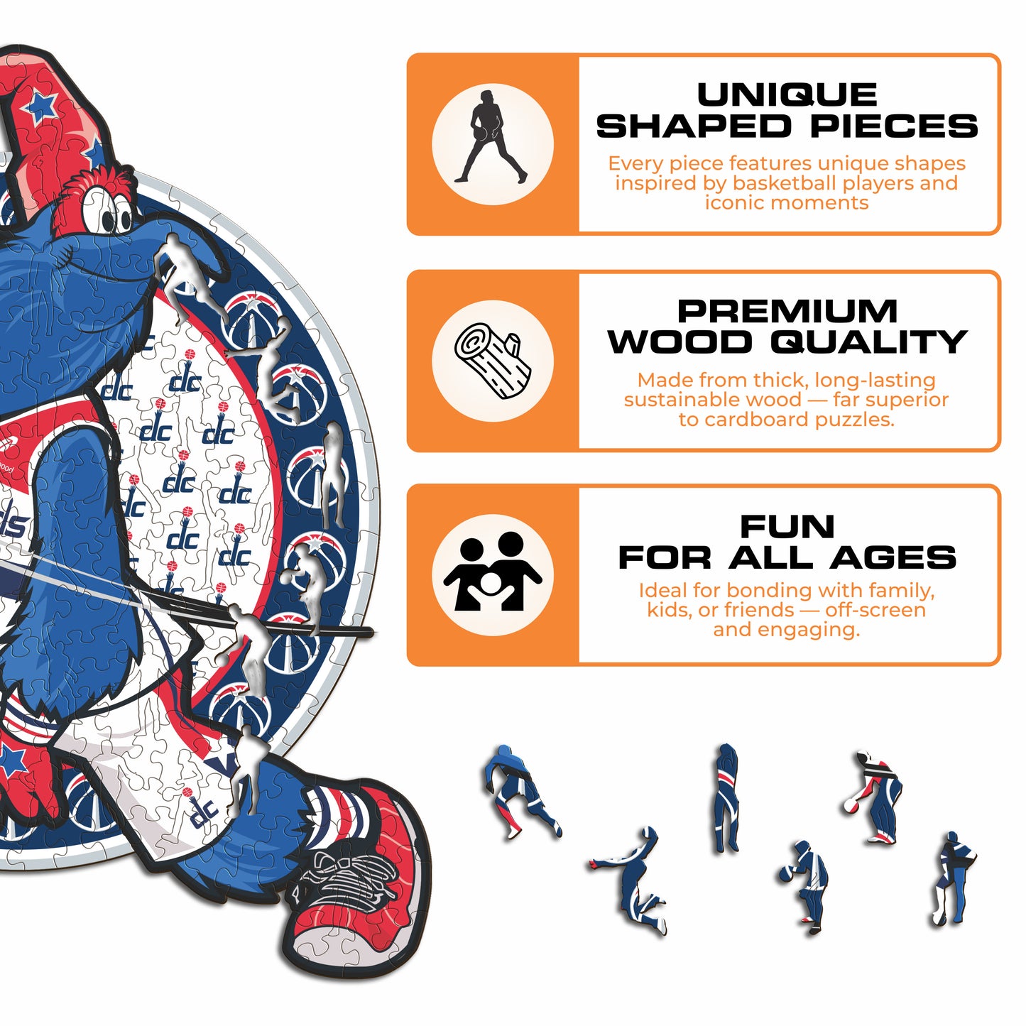 Washington Wizards™ Mascot - Wooden Puzzle