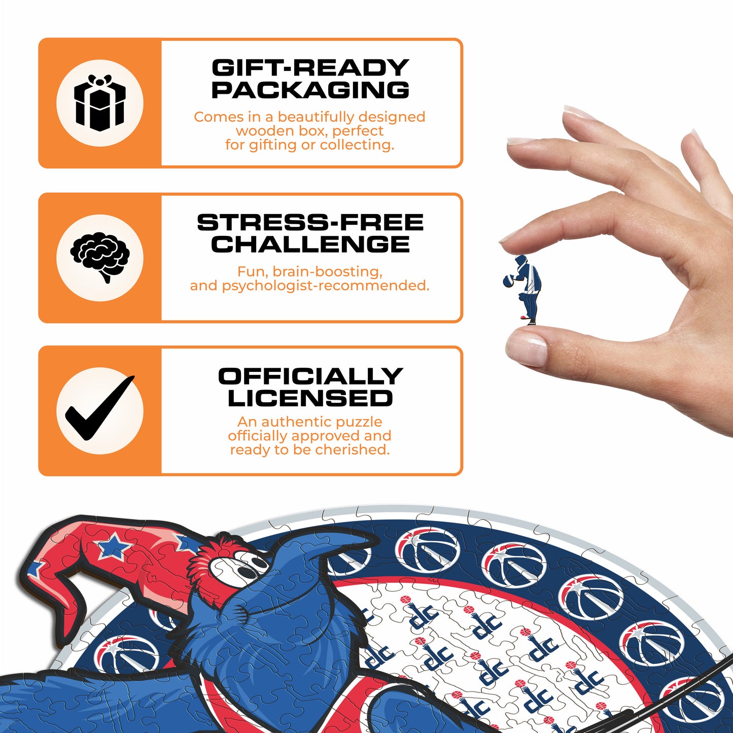 Washington Wizards™ Mascot - Wooden Puzzle