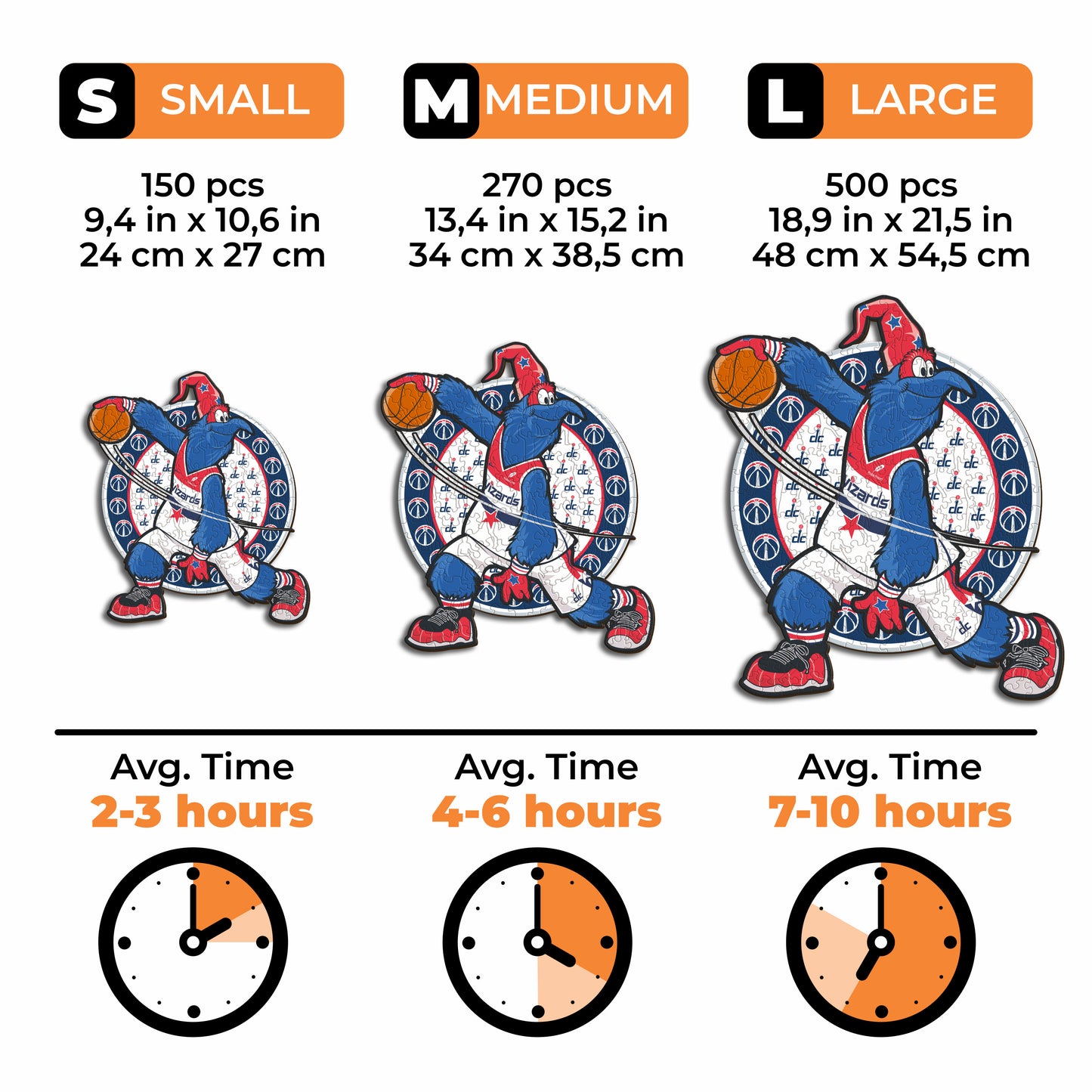 Washington Wizards™ Mascot - Wooden Puzzle