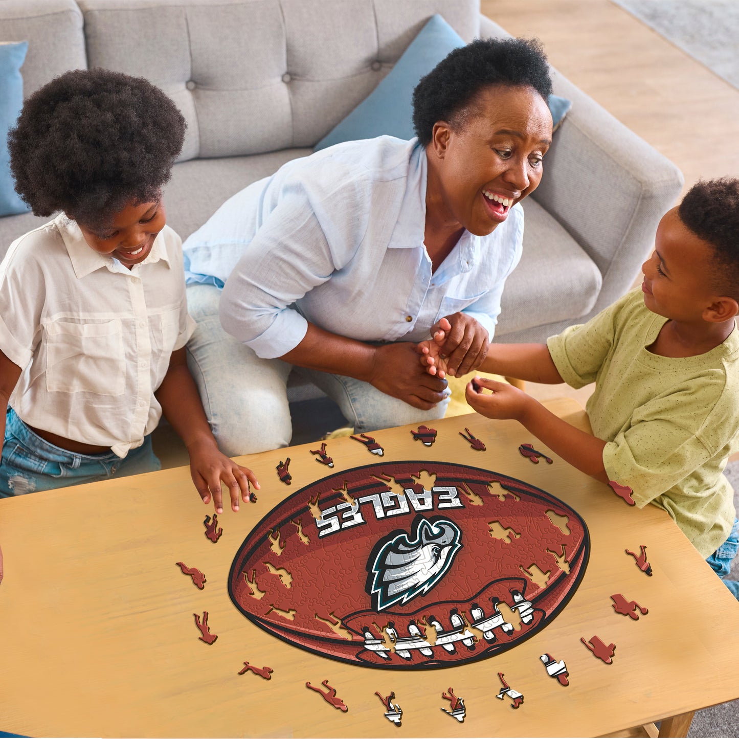Philadelphia Eagles™ Football - Wooden Puzzle