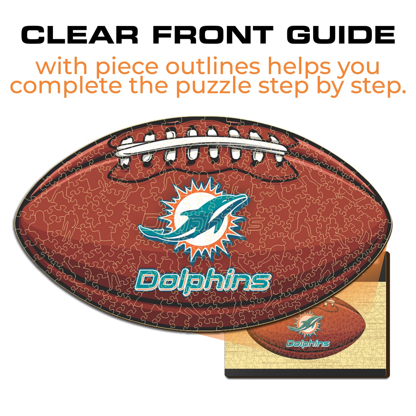 Miami Dolphins™ Futebol - Quebra-cabeça de madeira