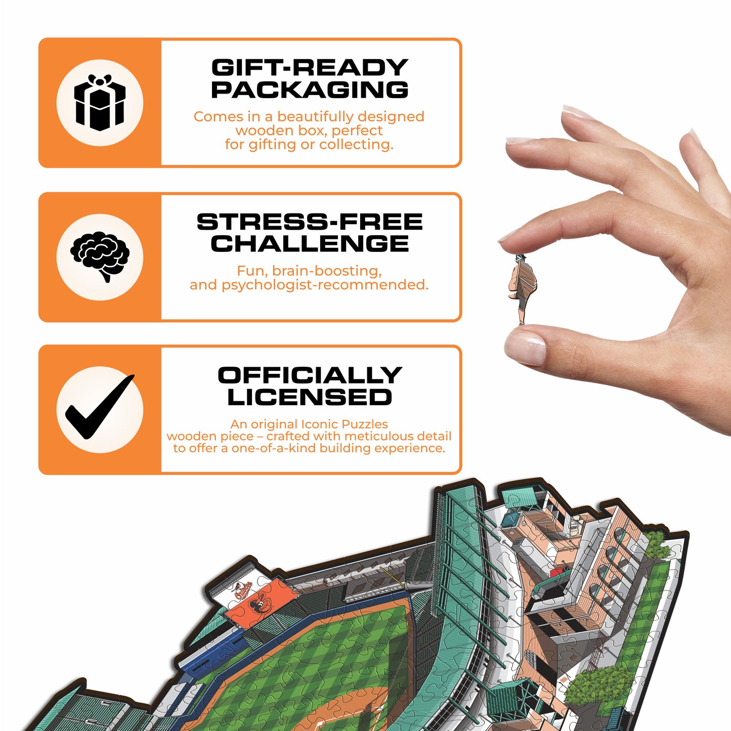 Baltimore Orioles™ Oriole Park Stadium - Wooden Puzzle