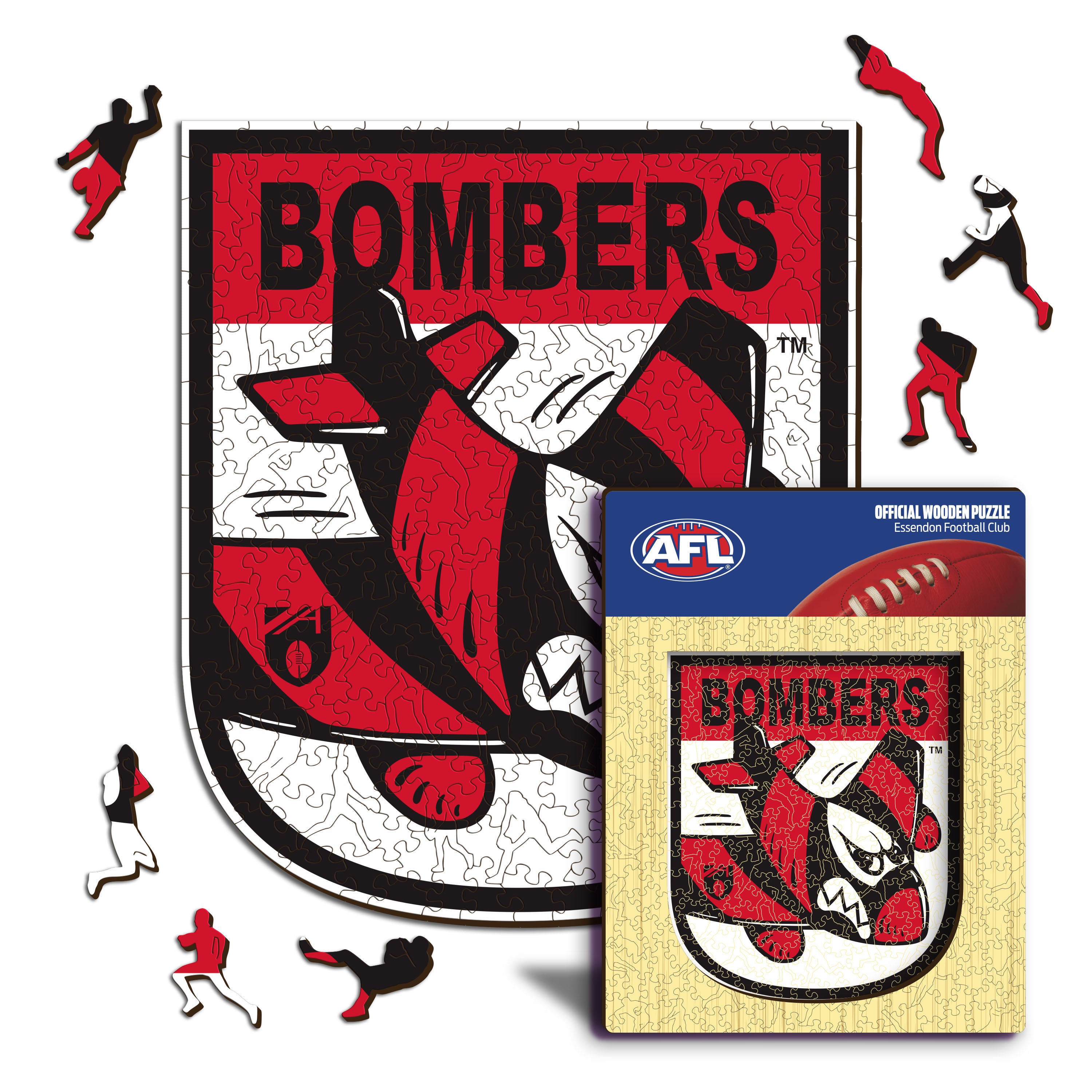 Essendon FC Retro Mascot - Wooden Puzzle – Iconic Puzzles