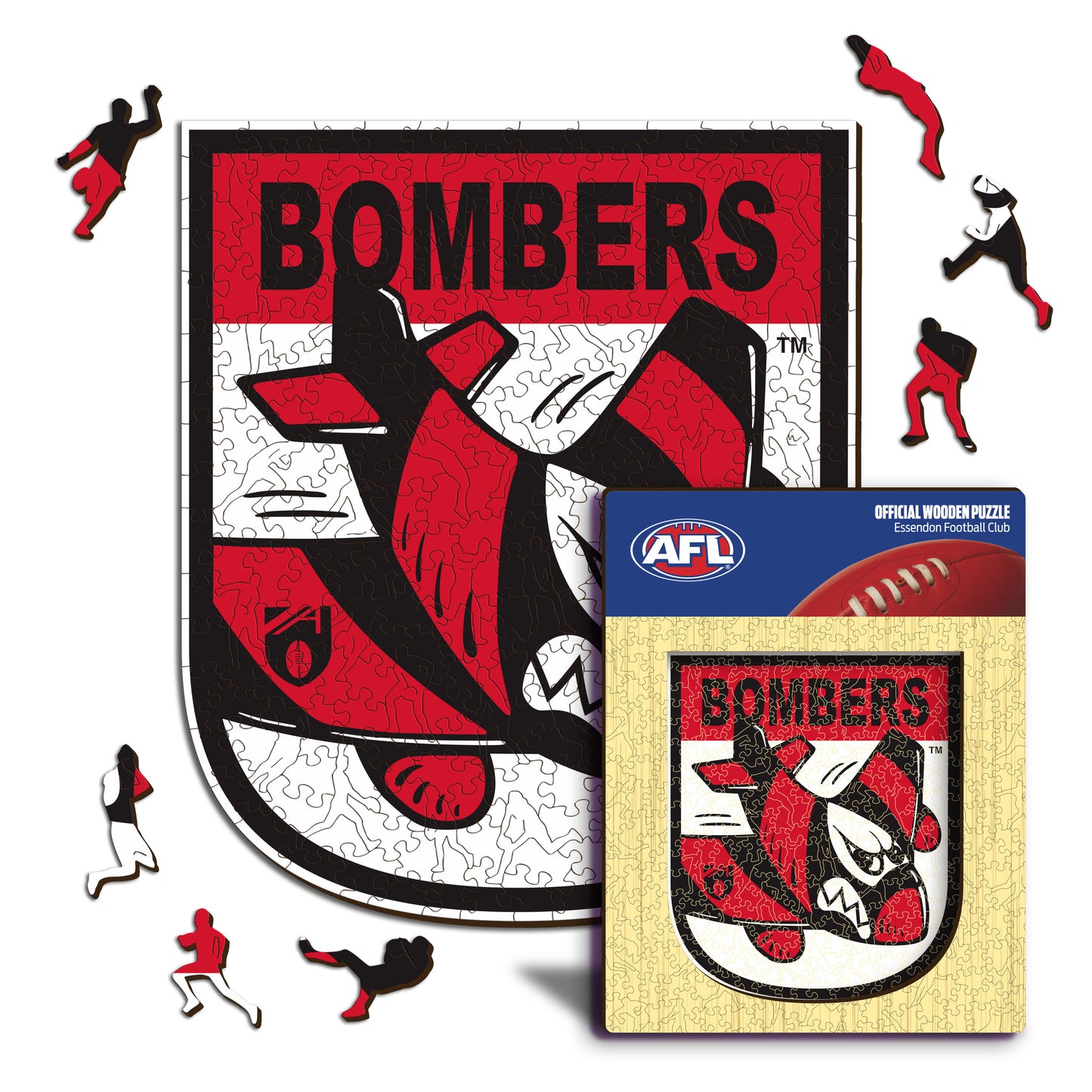 Essendon FC Retro Mascot - Wooden Puzzle