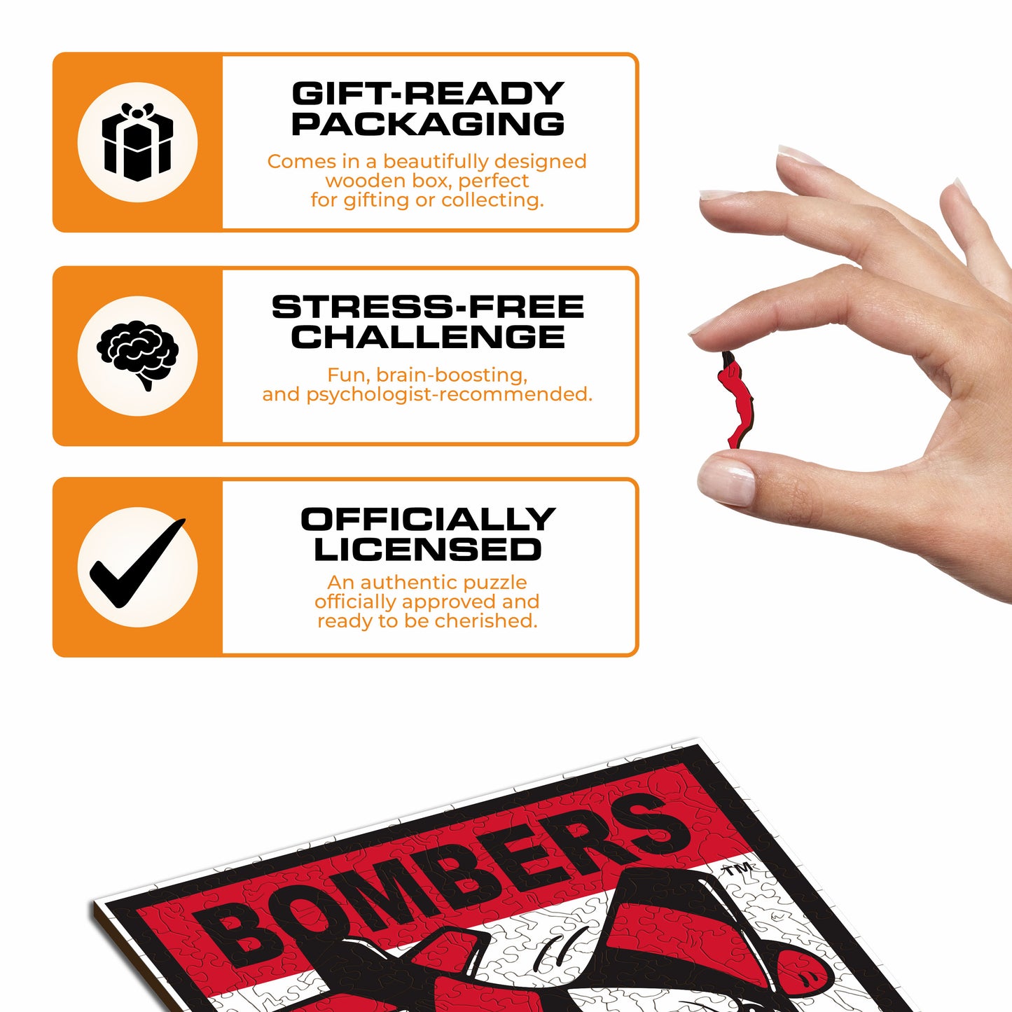 Essendon FC Retro Mascot - Wooden Puzzle