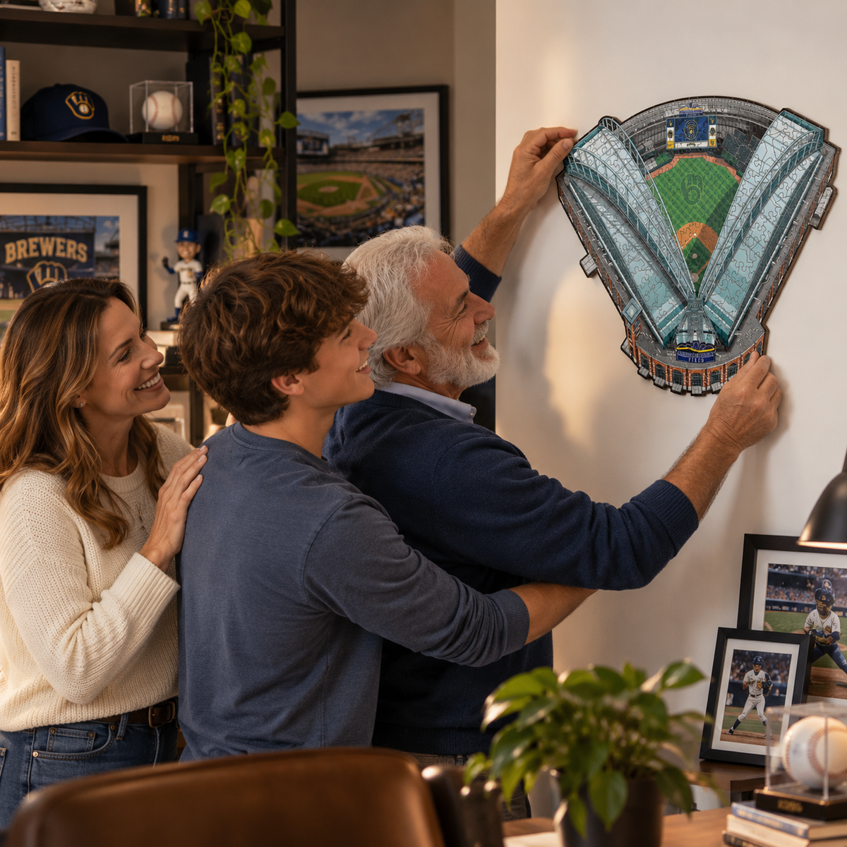 Milwaukee Brewers™ 野球 木製パズル