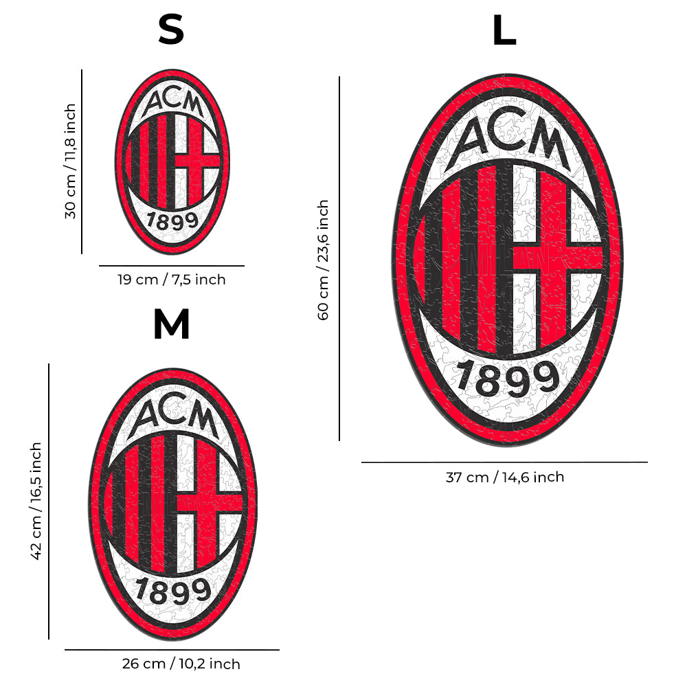 2 件裝 AC Milan® 徽標 + 5 名球員