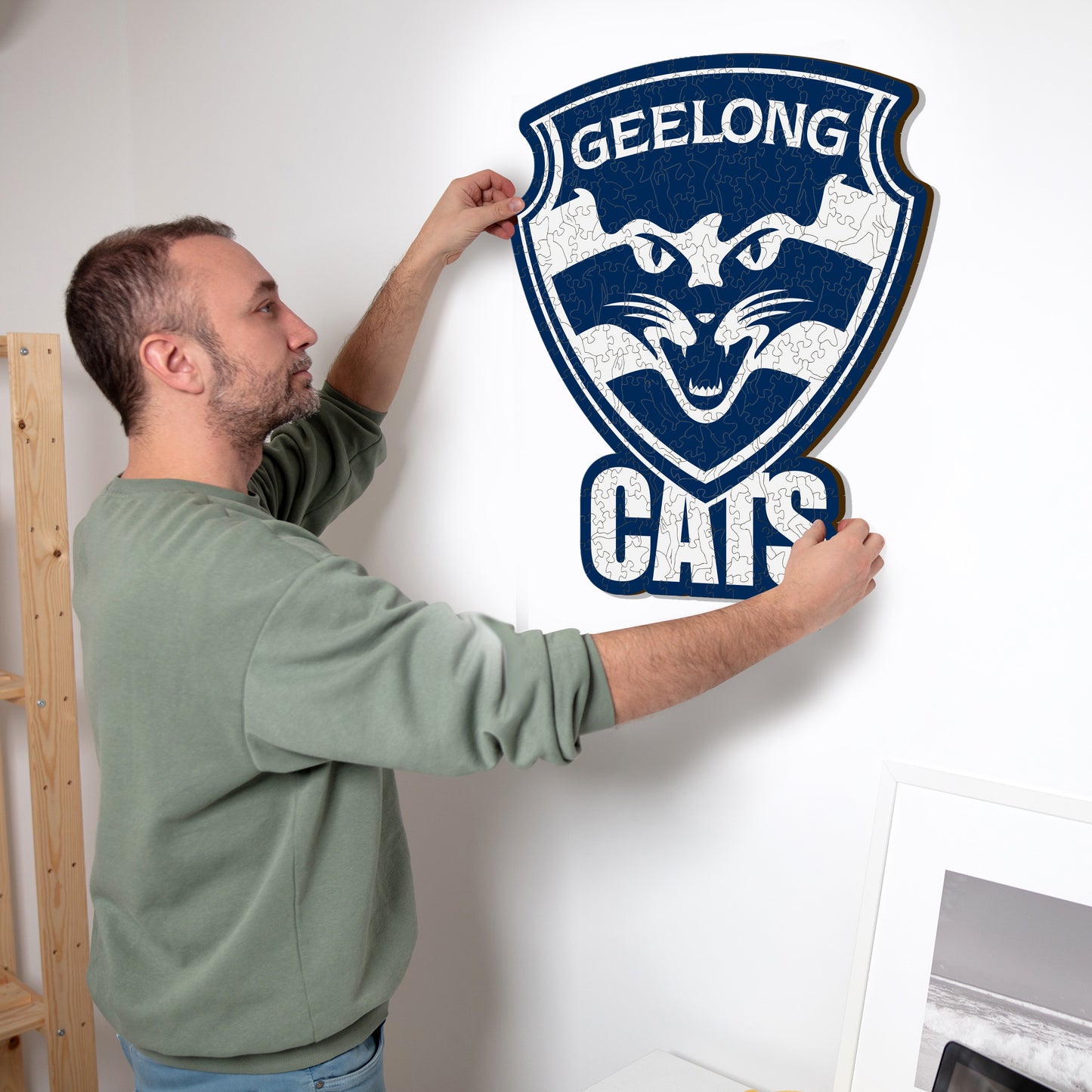 Geelong FC Logo - Wooden Puzzle