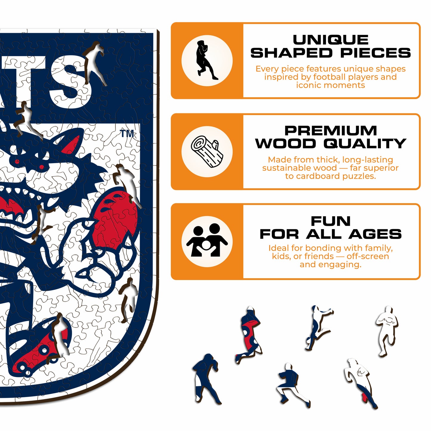 Geelong FC Retro Mascot - Wooden Puzzle