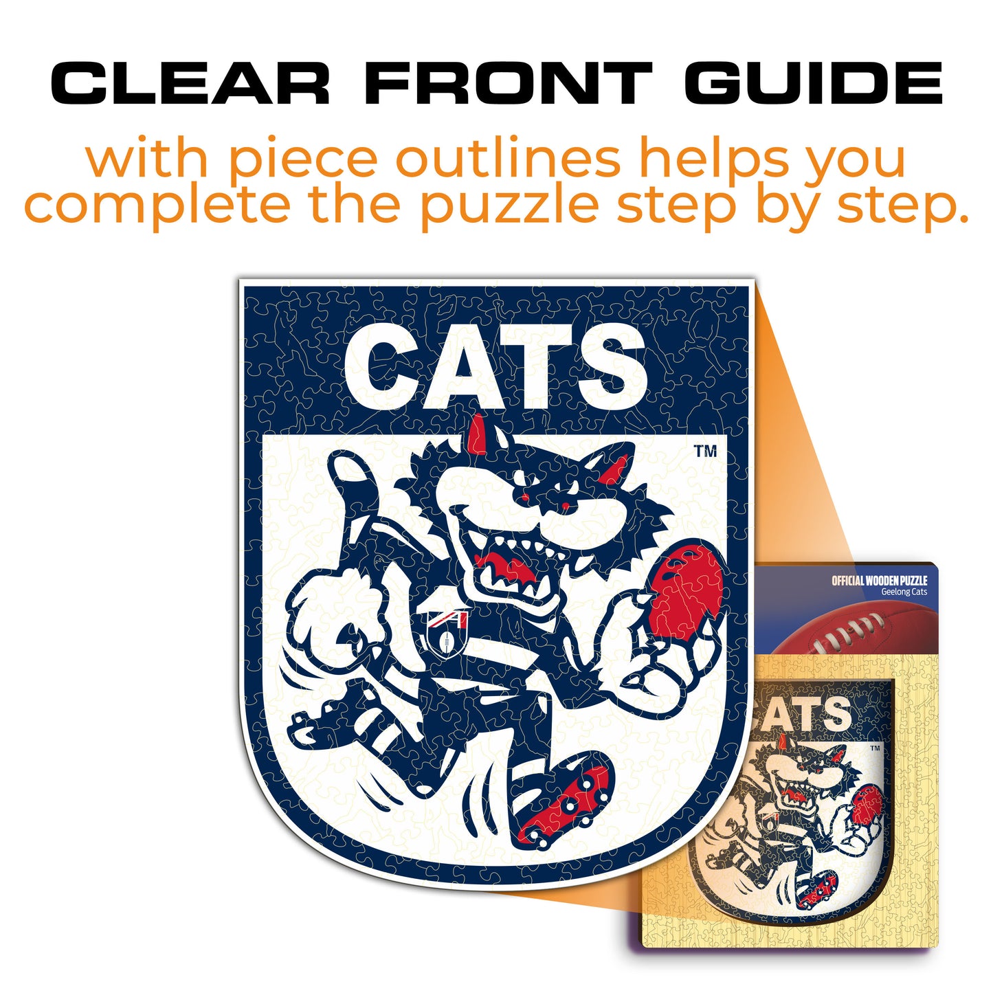 Geelong FC Retro Mascot - Wooden Puzzle