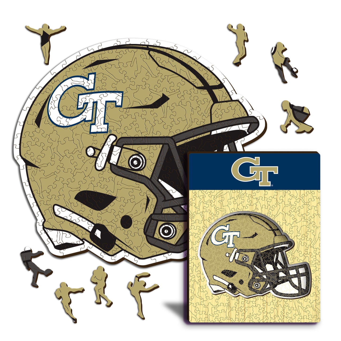Georgia Tech Yellow Jackets Helmet Wooden Puzzle