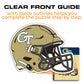 Georgia Tech Yellow Jackets Helmet Wooden Puzzle