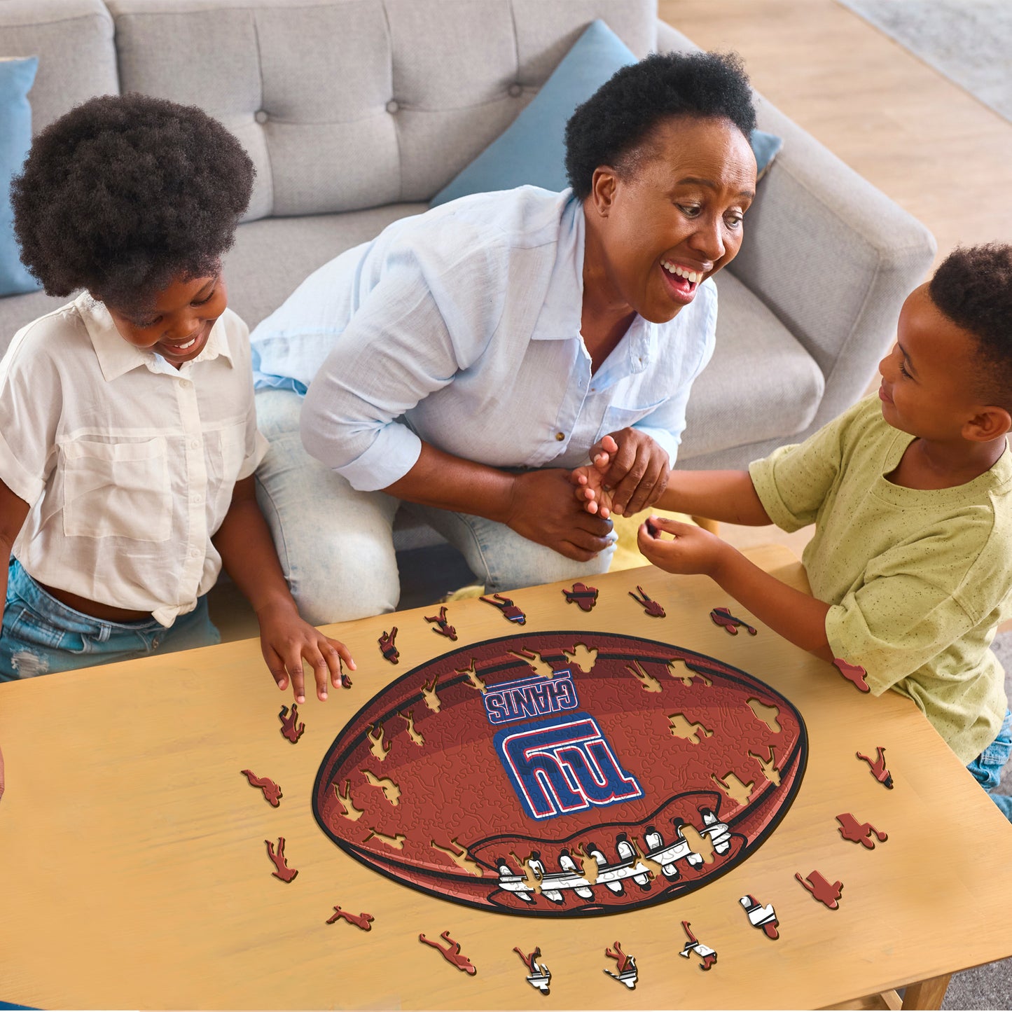New York Giants™ Football - Wooden Puzzle