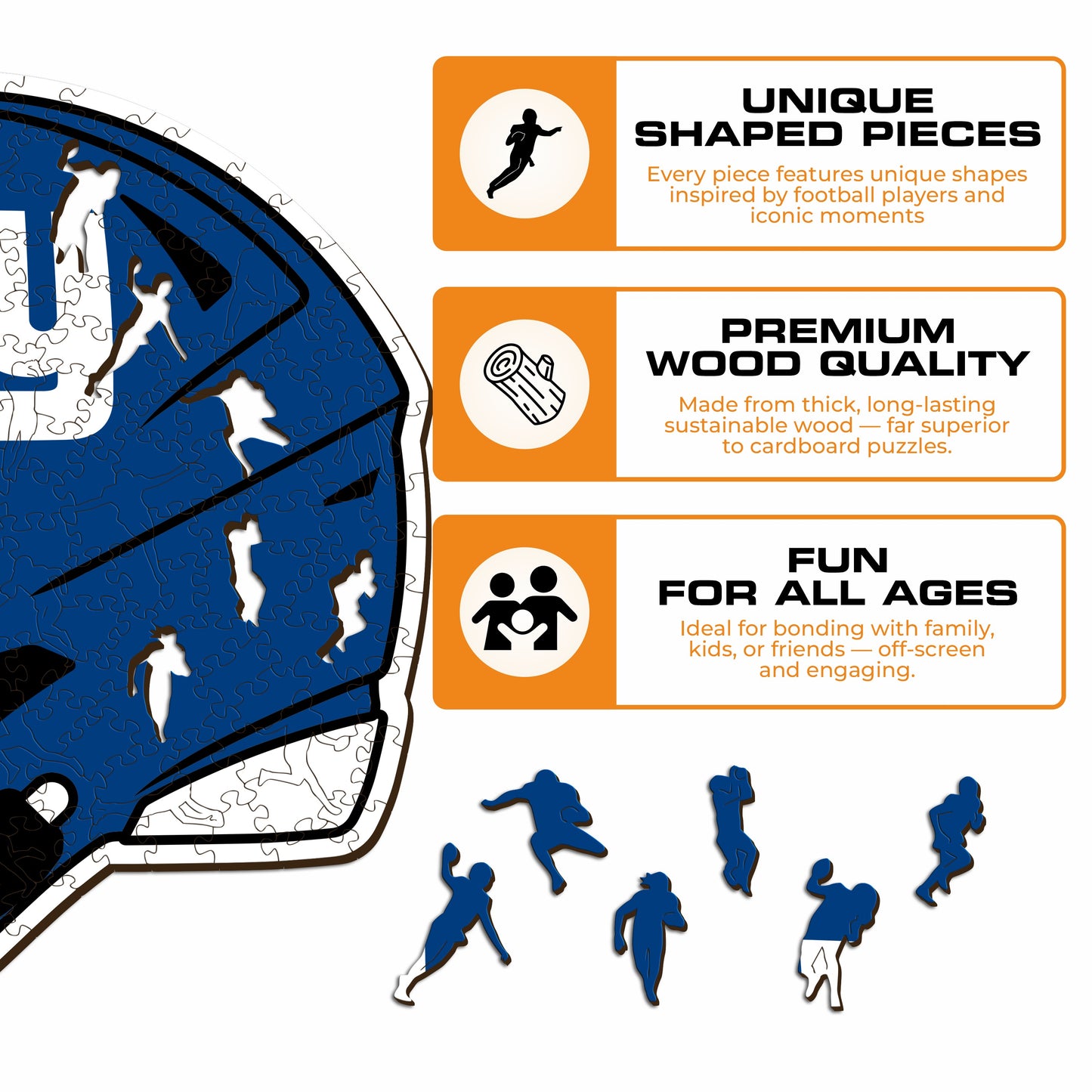Capacete New York Giants™ - Quebra-cabeça de madeira