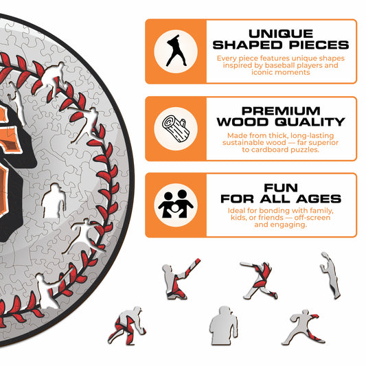 San Francisco Giants™ Baseball Wooden Puzzle