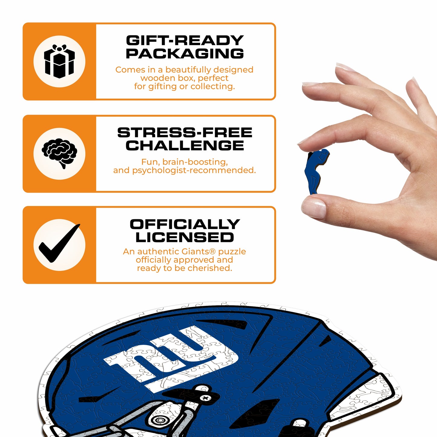 Capacete New York Giants™ - Quebra-cabeça de madeira