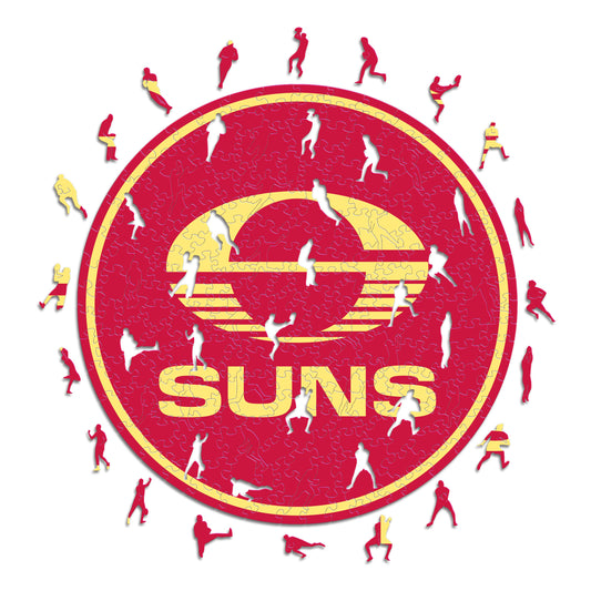Gold Coast Suns FC Logo - Wooden Puzzle