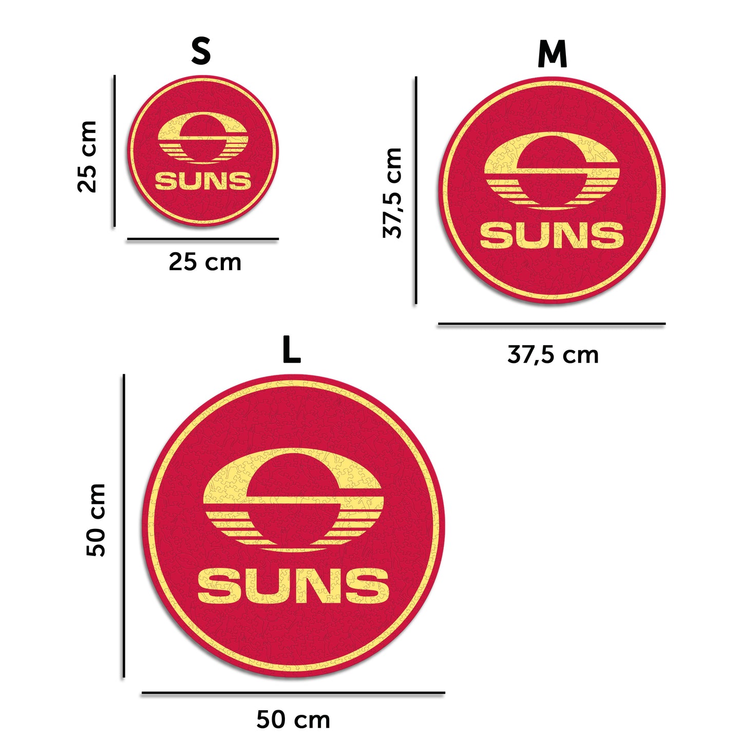 Gold Coast Suns FC Logo - Wooden Puzzle