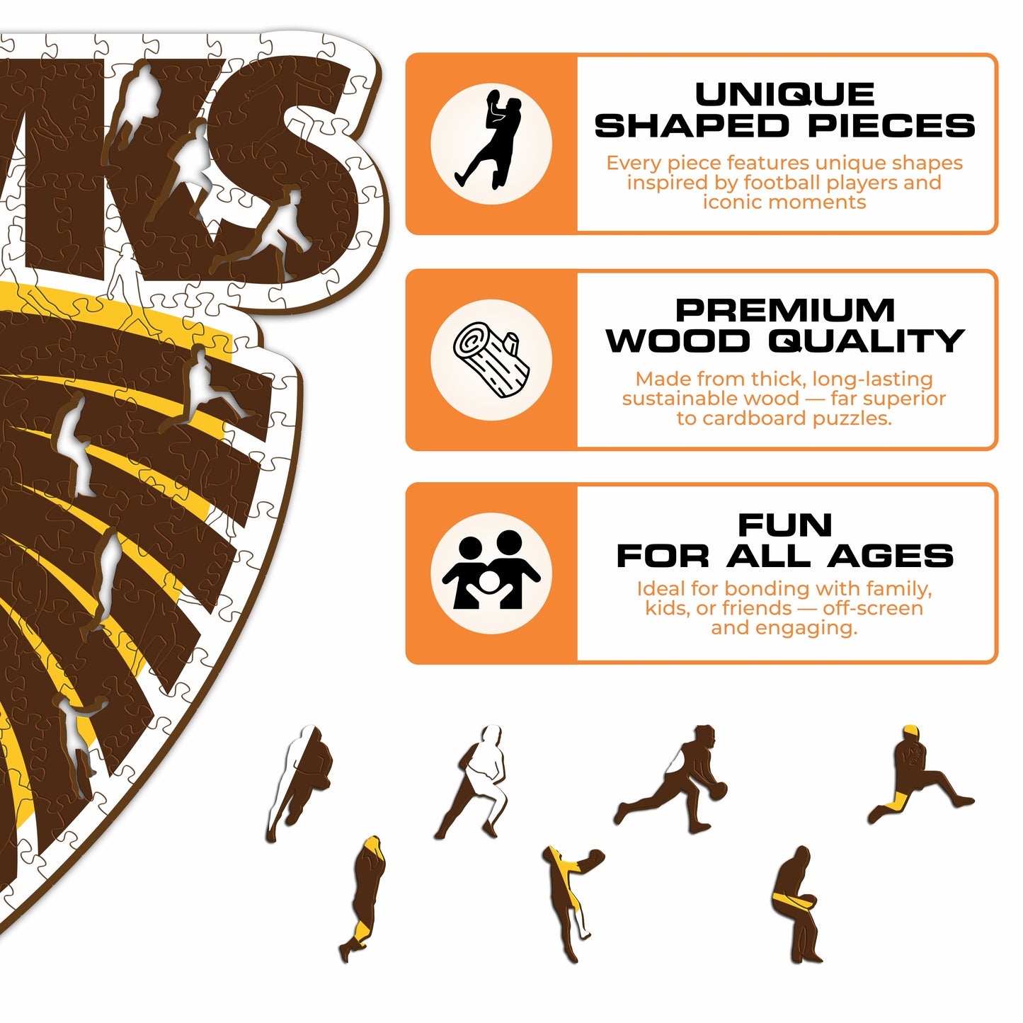 Logotipo do Hawthorn Hawks FC - Quebra-cabeça de madeira 
