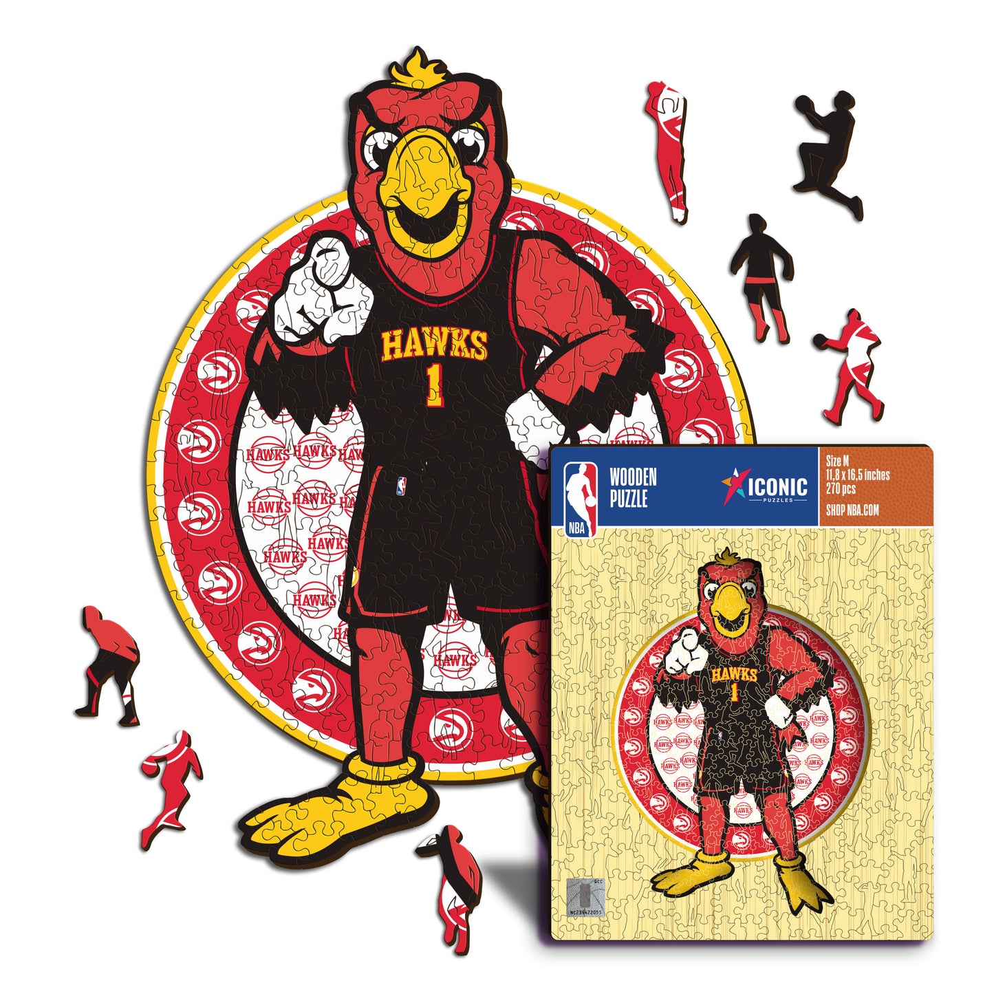 Atlanta Hawks™ Mascot - Wooden Puzzle