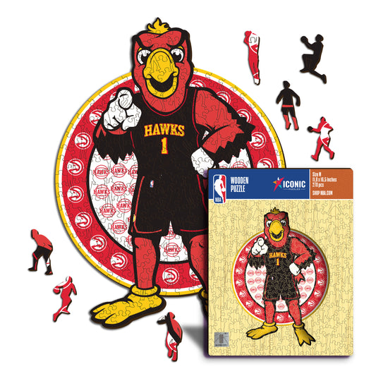 Atlanta Hawks™ Mascot - Wooden Puzzle