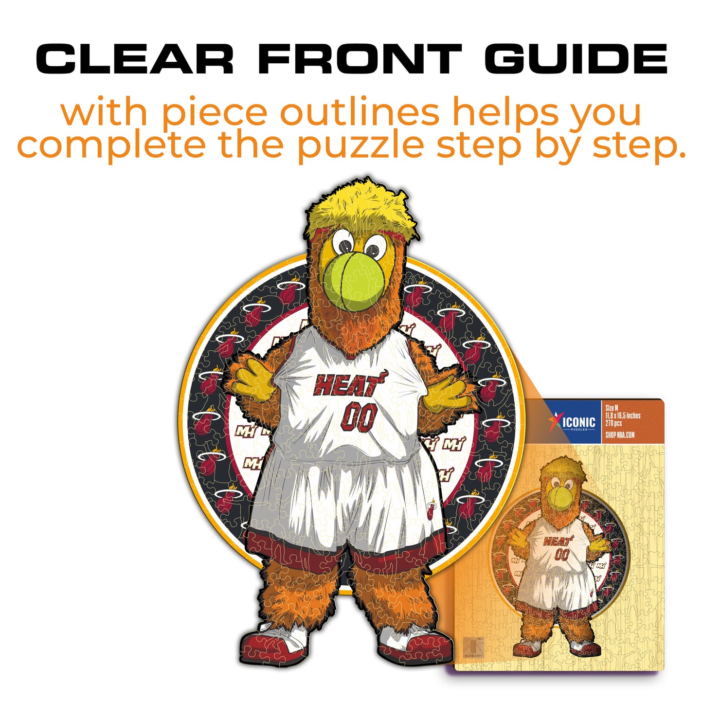 Miami Heat™ Mascot - Wooden Puzzle