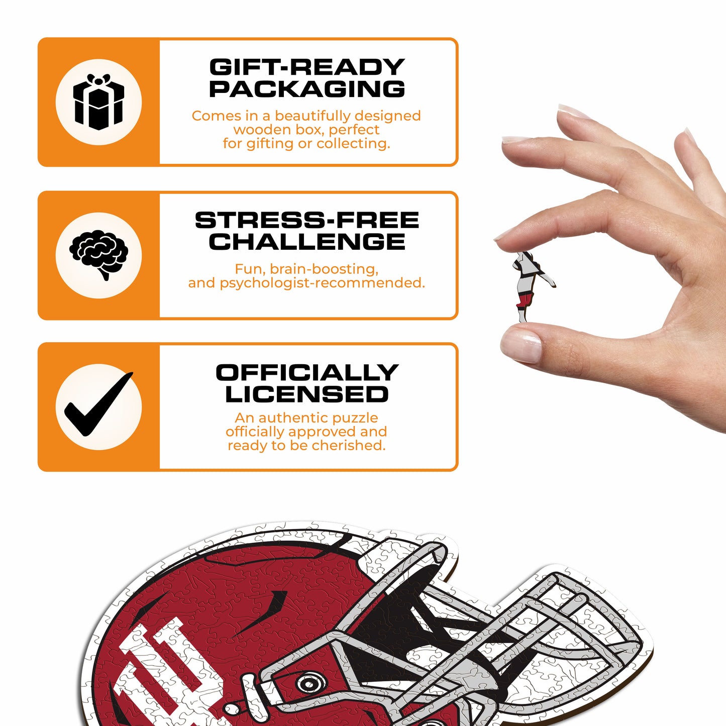 Indiana University Helmet - Wooden Puzzle