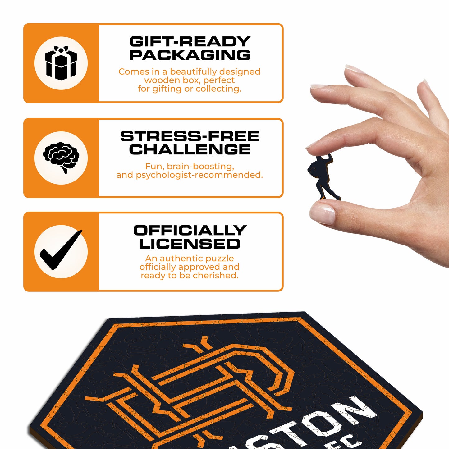 Logotipo do Houston Dynamo® - Quebra-cabeça de madeira 
