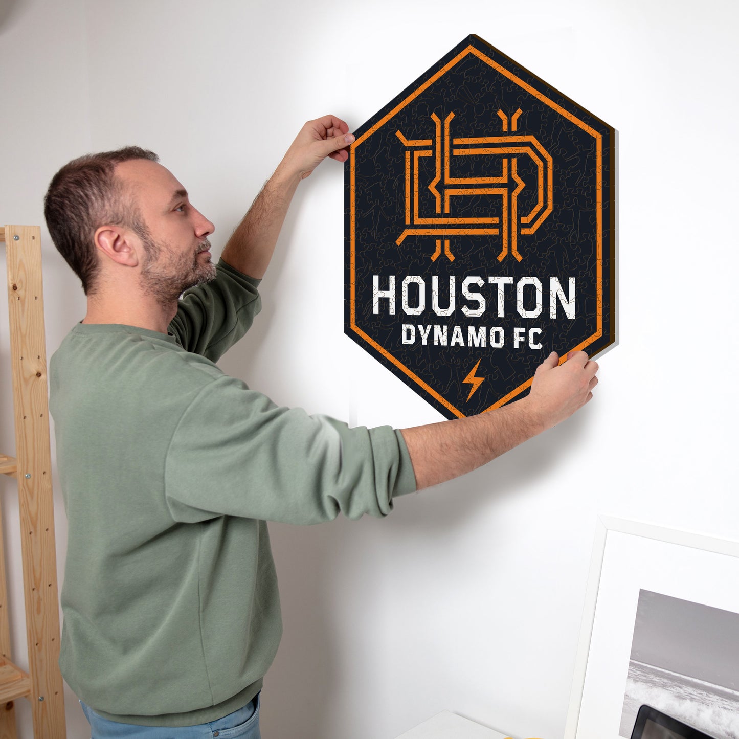 Logotipo do Houston Dynamo® - Quebra-cabeça de madeira 