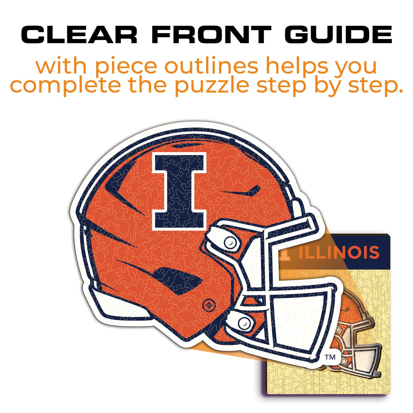 University of Illinois Helmet - Wooden Puzzle