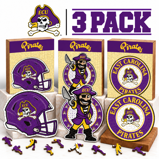 3 PACK East Carolina Pirates