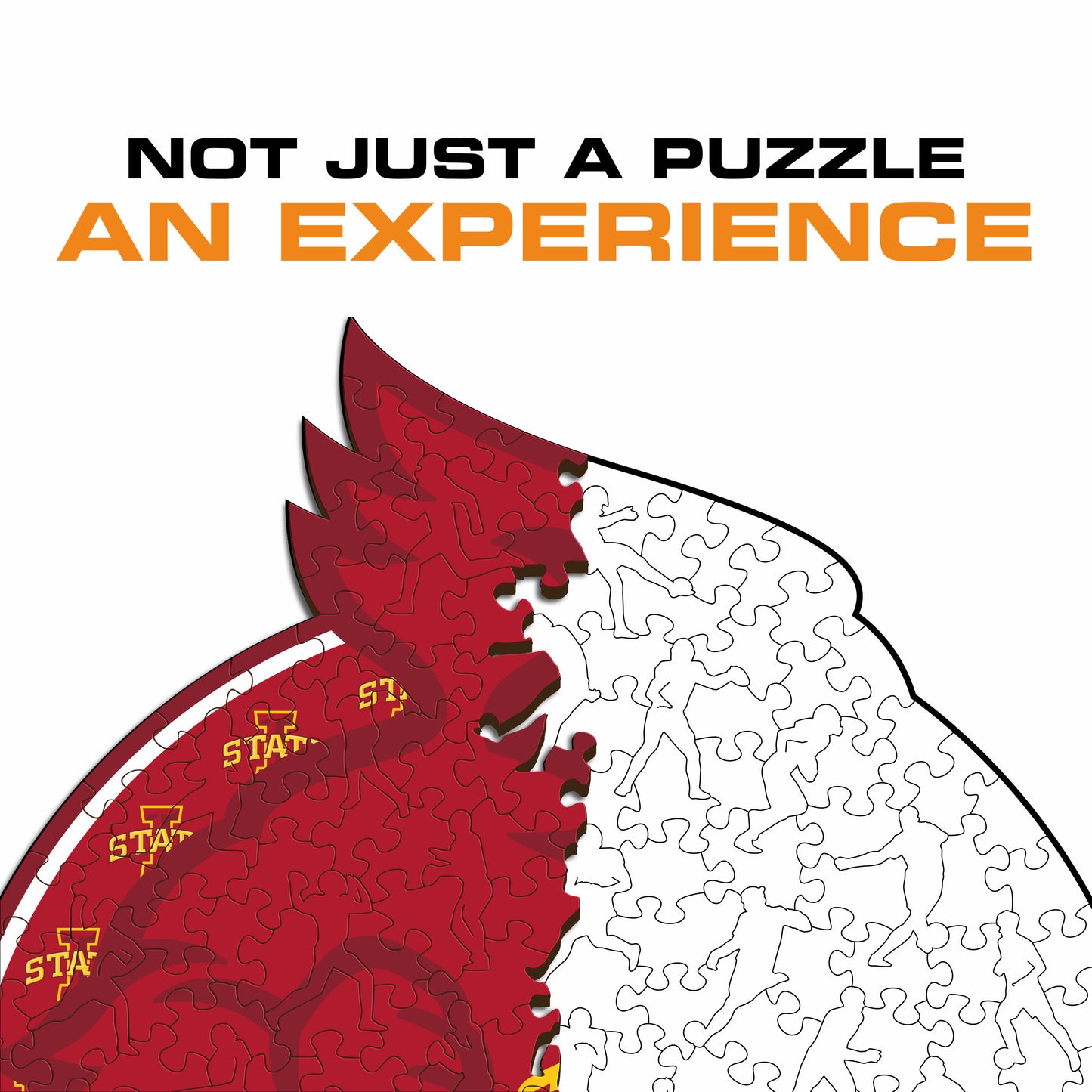 Iowa State Cyclones Mascot Wooden Puzzle
