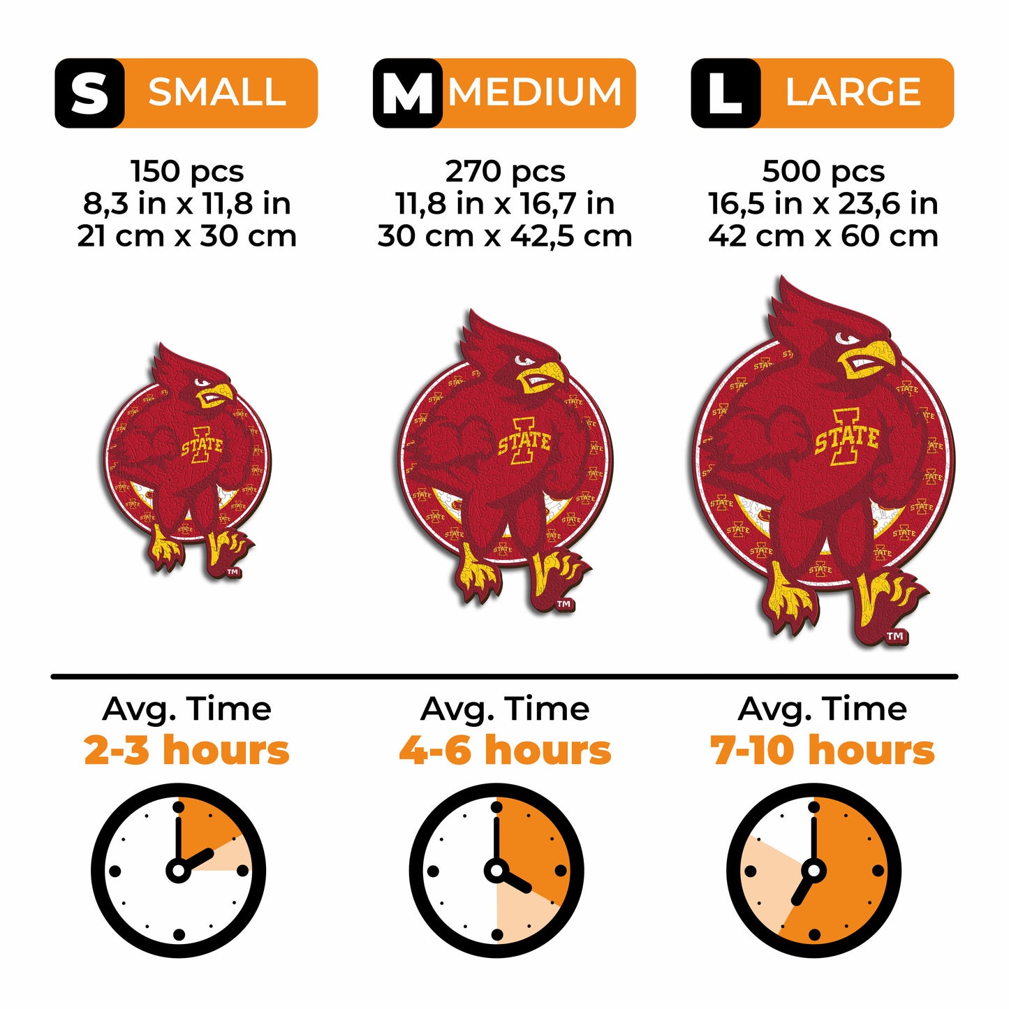 Iowa State Cyclones Mascot Wooden Puzzle