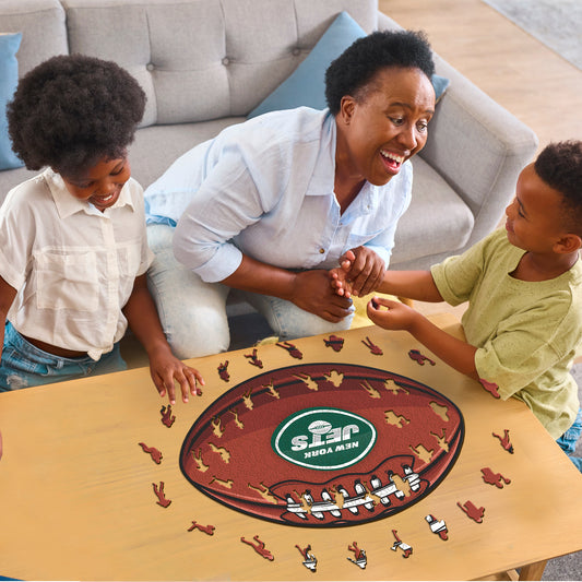 New York Jets™ Futebol Americano - Quebra-cabeça de Madeira 