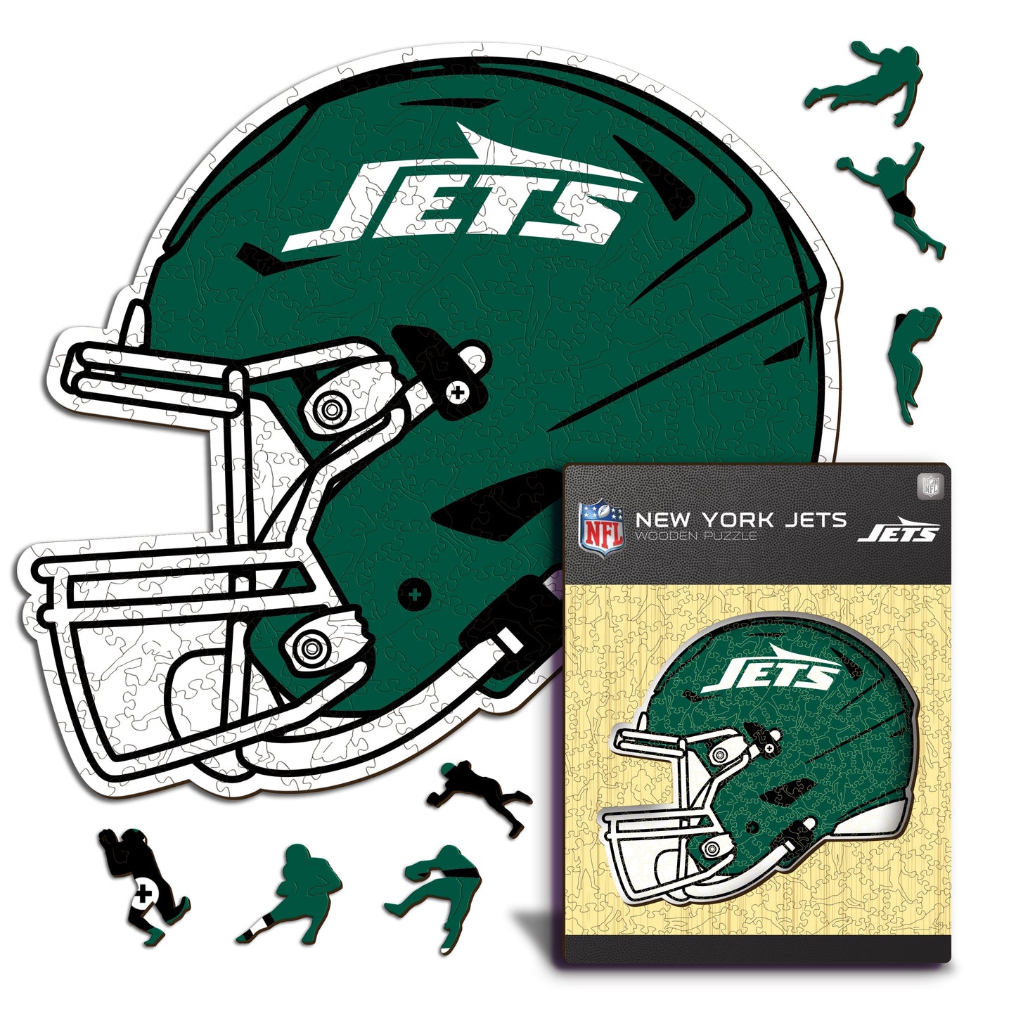 New York Jets™ Futebol Americano - Quebra-cabeça de Madeira 
