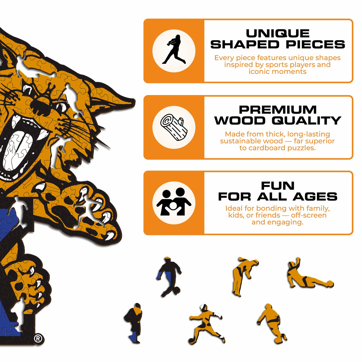 Kentucky Wildcats Mascot Wooden Puzzle