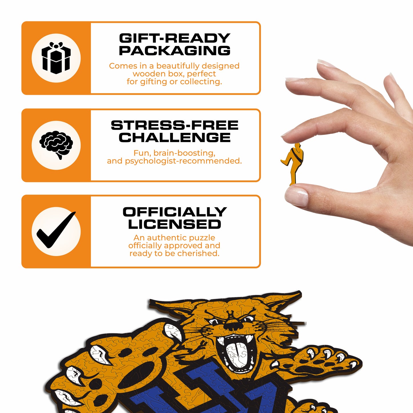 Kentucky Wildcats Mascot Wooden Puzzle