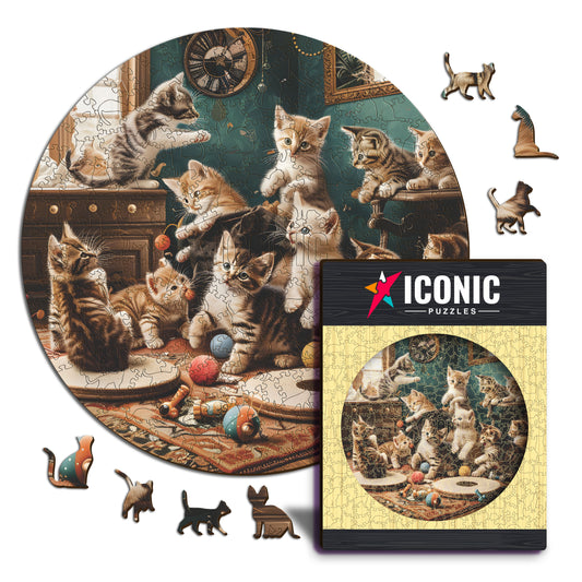 Playful Kittens - Wooden Puzzle