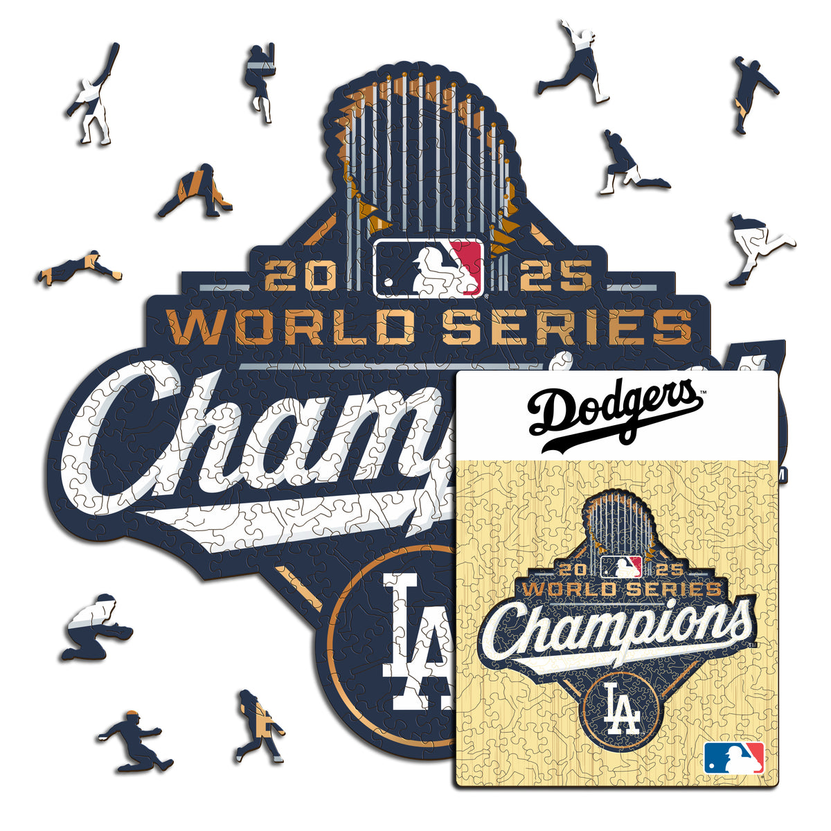 Pacote com 2 logotipos do Los Angeles Dodgers™ + World Series 2024 