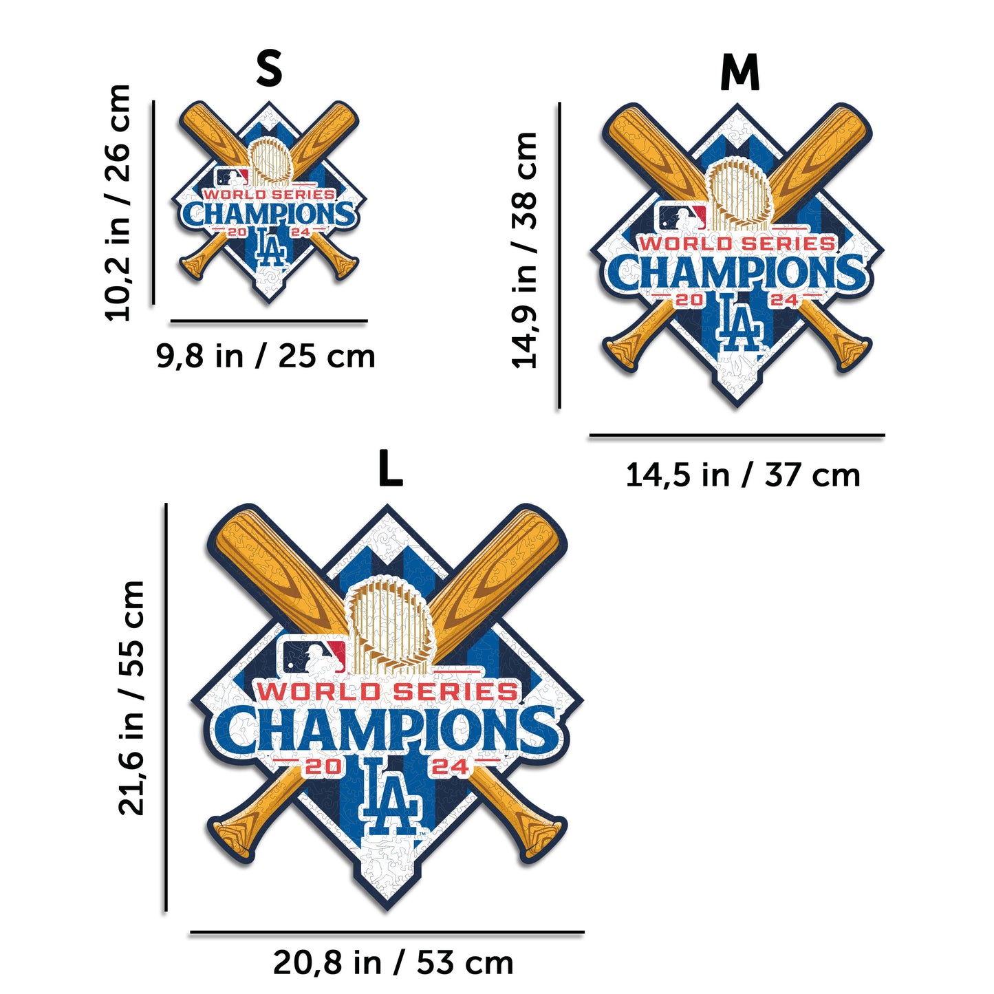 3 PACK Los Angeles Dodgers™ Ball + Primary Logo + 2024 World Series