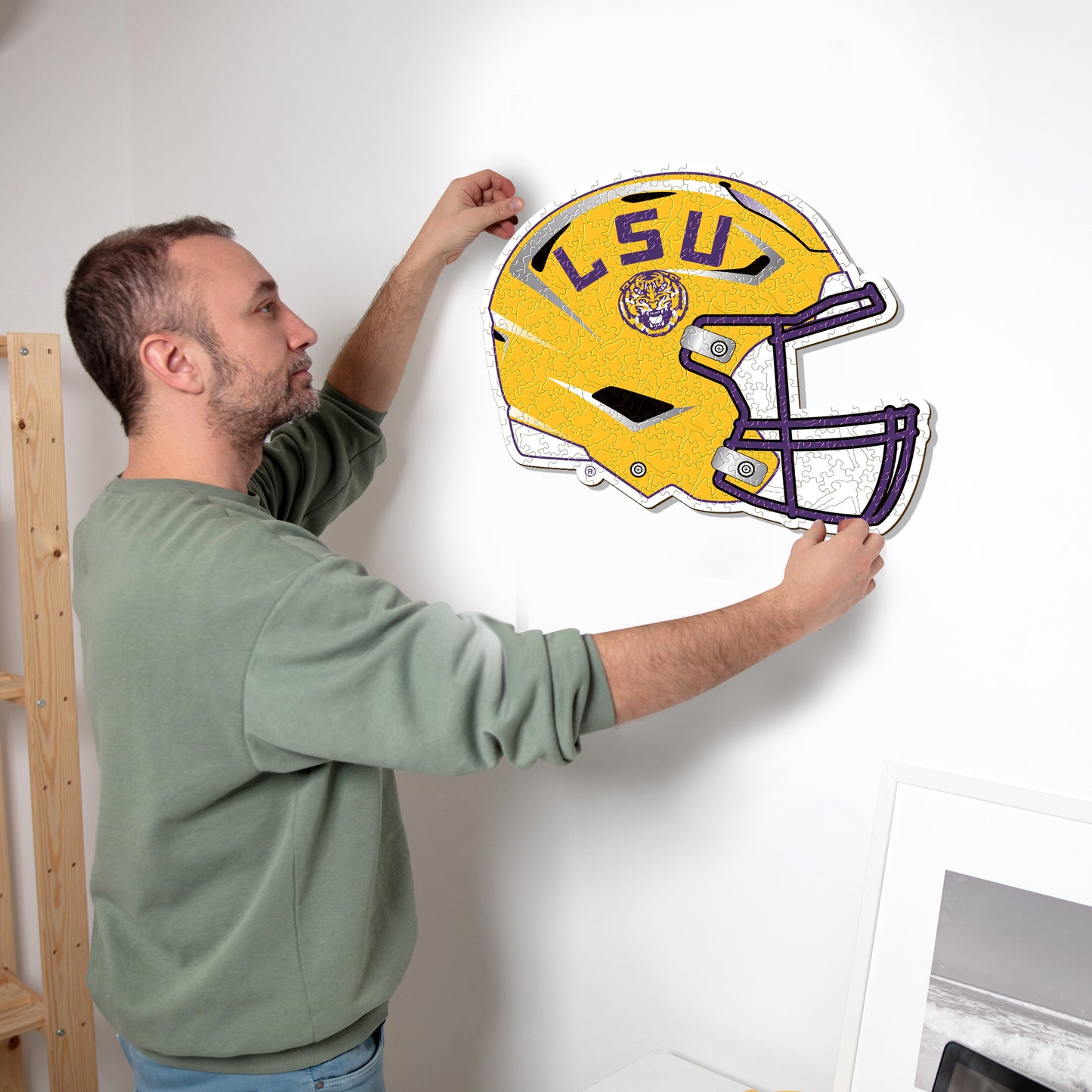 Louisiana State University Helmet - Wooden Puzzle