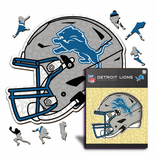 Capacete Detroit Lions™ - Quebra-cabeça de madeira 