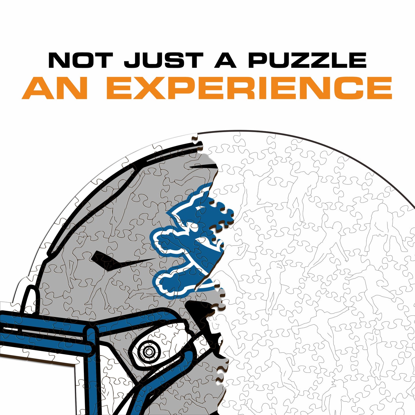 Capacete Detroit Lions™ - Quebra-cabeça de madeira 