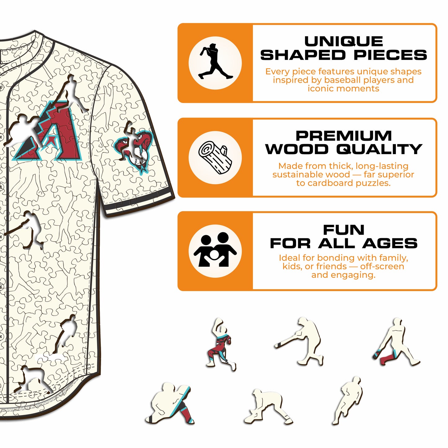 Arizona Diamondbacks™ Jersey Wooden Puzzle