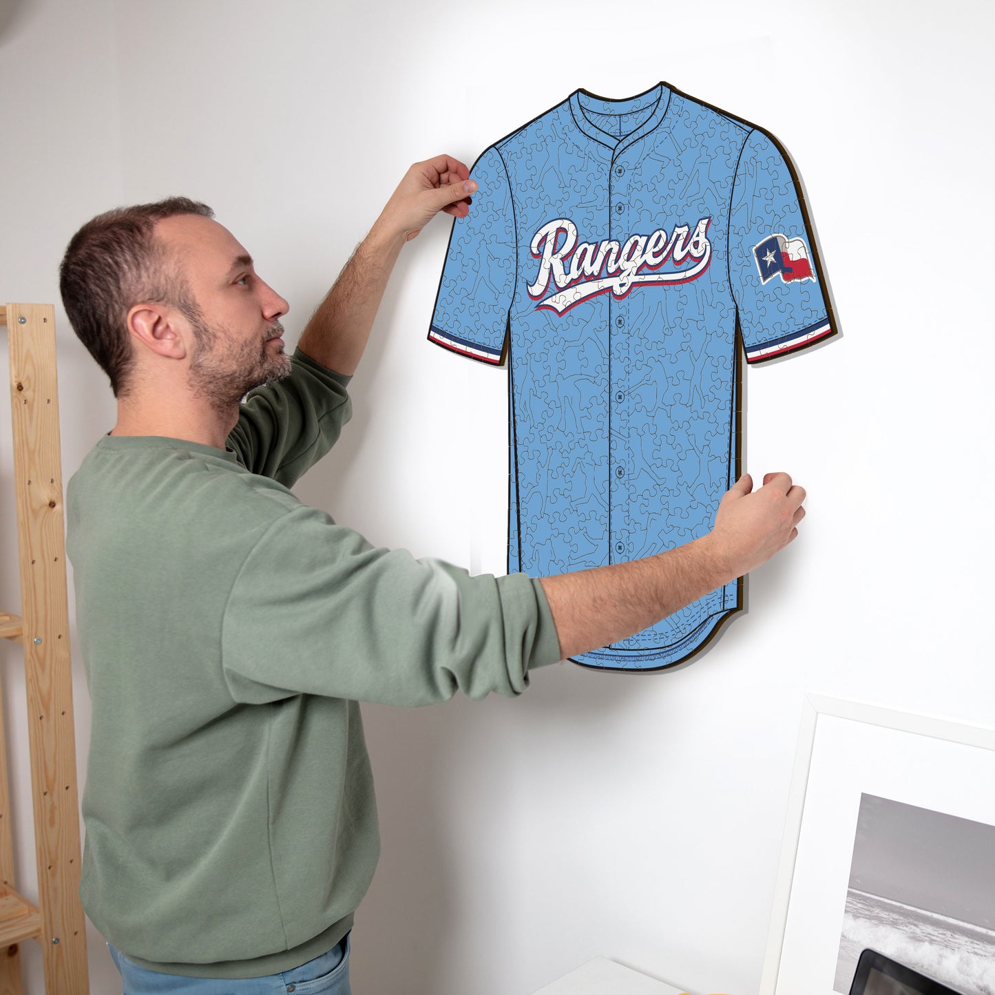 Texas Rangers™ Jersey Wooden Puzzle